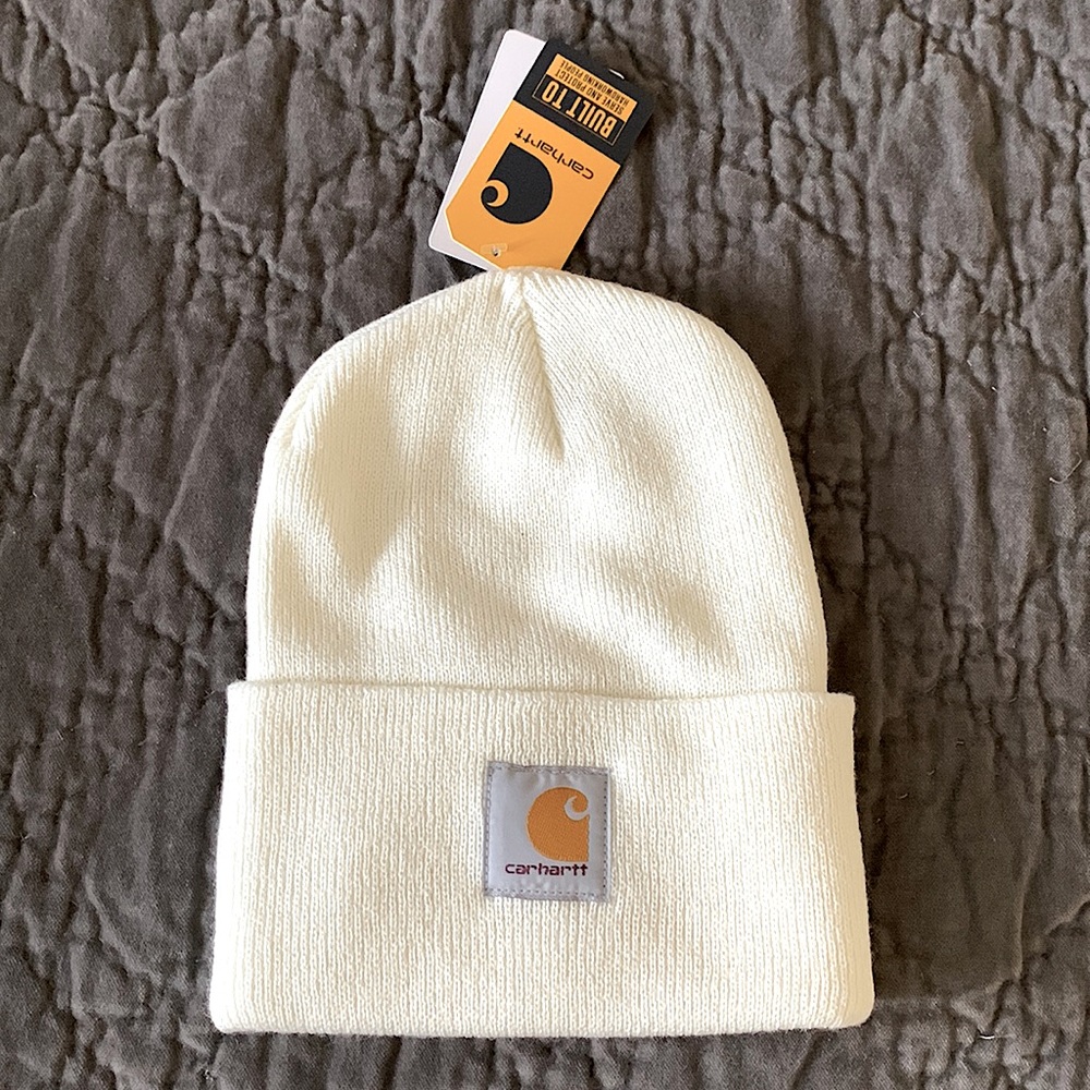 Carhartt Adult Knit Cuffed Beanie in Winter White
